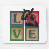 BLOCKS LOVE GOAT MOUSE PADS