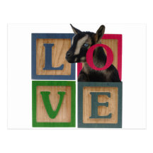 BLOCKS LOVE GOAT POST CARDS