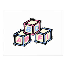 blocks postcards