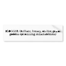 Blogger Bumper Sticker (White)