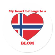 Blom Round Stickers