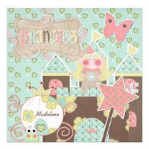 Blond Hair Princess Birthday Invitations invitations