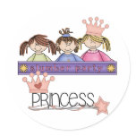 Blond Slumber Party Princess Sticker