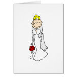 Blond With Roses Bride Card