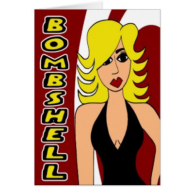 BLONDE BOMBSHELL DIVA GREETING CARDS by fabfunkydiva