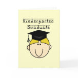 Blonde Boy Kindergarten Graduate Tshirts cards