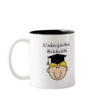 Blonde Boy Kindergarten Graduate Tshirts Mug