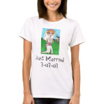 Blonde Bride & Bling - Just Married t-shirt