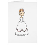 Blonde Bride Stick Figure Card