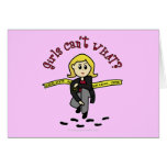 Blonde CSI Girl Greeting Card