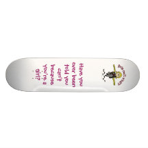 Blonde CSI Girl Custom Skate Board