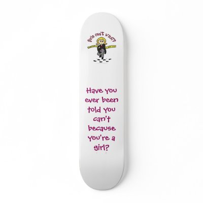 Blonde CSI Girl Custom Skate Board by girlscantwhat