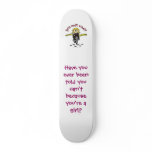 Blonde CSI Girl skateboards