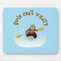 Blonde Female Kayaker Mousepad