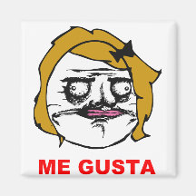 Blonde Female Me Gusta Comic Rage Face Meme Fridge Magnet
