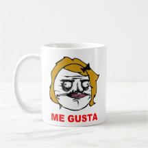 Blonde Female Me Gusta Comic Rage Face Meme Coffee Mug