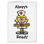 Blonde Female Nurse Greeting Card  Customise It.