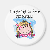 Blonde Future Big Sister Tshirts and Gifts Fridge Magnet