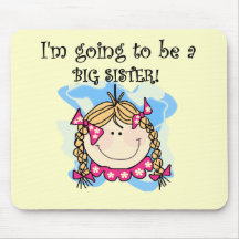 Blonde Future Big Sister Tshirts and Gifts Mousemats