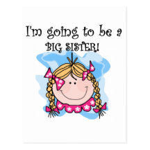 Blonde Future Big Sister Tshirts and Gifts Postcards