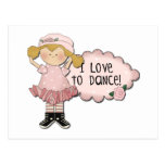 Blonde  Girl Dancer Tshirts and Gifts Postcard