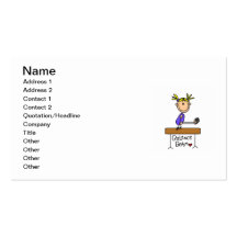 Blonde Girl Gymnast on Balance Beam Business Card Templates