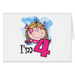 Blonde Girl I'm Four Cards