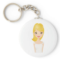 Blonde Girl keychains