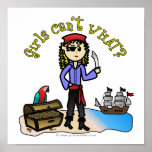 Blonde Girl Pirate Print