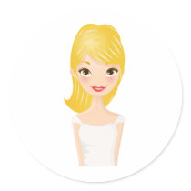 Blonde Girl stickers