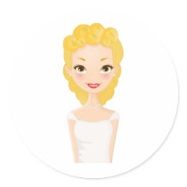 Blonde Girl stickers