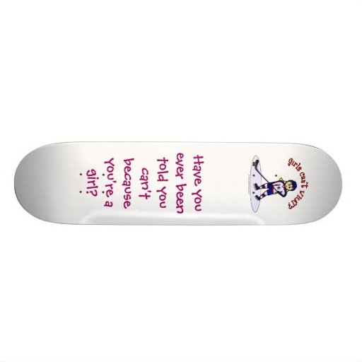 Blonde Girls Hockey Player Custom Skateboard