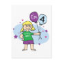 Blonde Girls I'm 4 4th Birthday Stationary Postcard