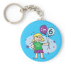 Blonde Girls I'm 6 6th Birthday Keychain