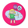 Blonde Girls I'm 6 6th Birthday Magnet