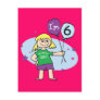 Blonde Girls I'm 6 6th Birthday Post Cards