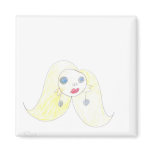 Blonde Haired Girl magnets