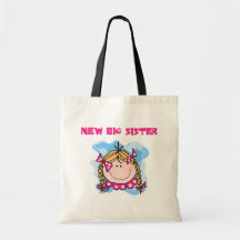 Blonde New Big Sister Tshirts and Gifts Canvas Bag