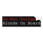 Blonde On Board Bumper Sticker