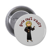 Blonde Pastor Girl Buttons
