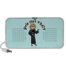 Blonde Pastor Girl PC Speakers