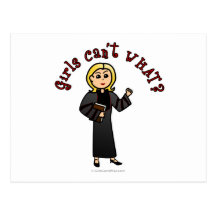 Blonde Pastor Girl Post Cards