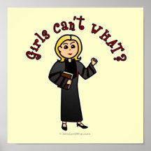 Blonde Pastor Girl Print