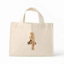 blonde pin up girl tote bags