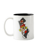 Blonde Pirate With Flag mugs