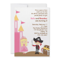 Blonde Princess and Pirate Invitation