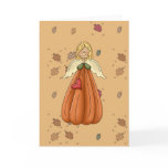 blonde pumpkin angel greeting cards