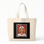 Blonde RN - folk art nurse / nursing tote bag