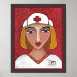 Blonde RN - nursing / nurse print