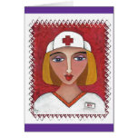Blonde RN - thank you notes for nurses Greeting Cards